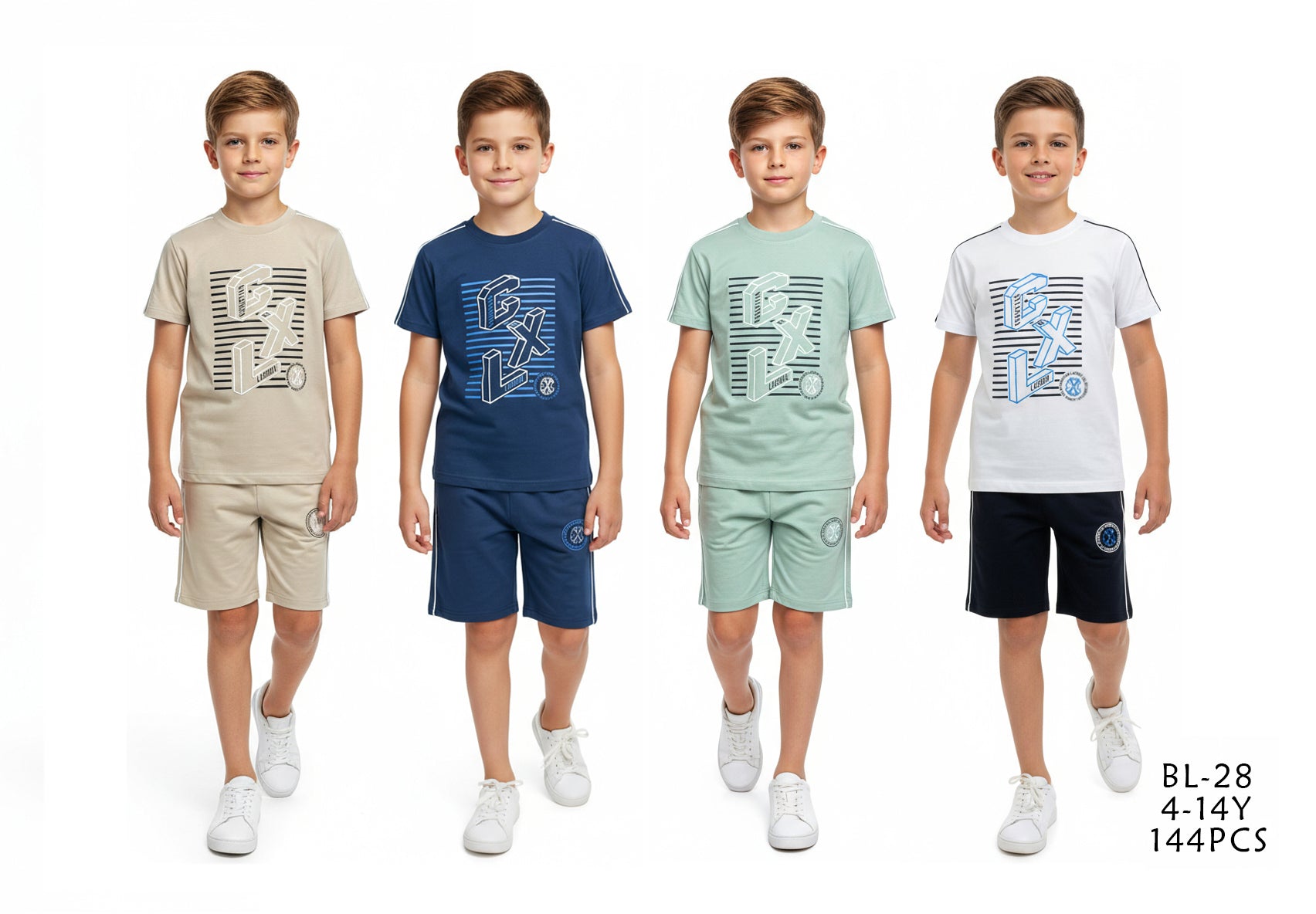 Ensemble Garçon BL28 4-14 ans 8€00ht prix unitaire