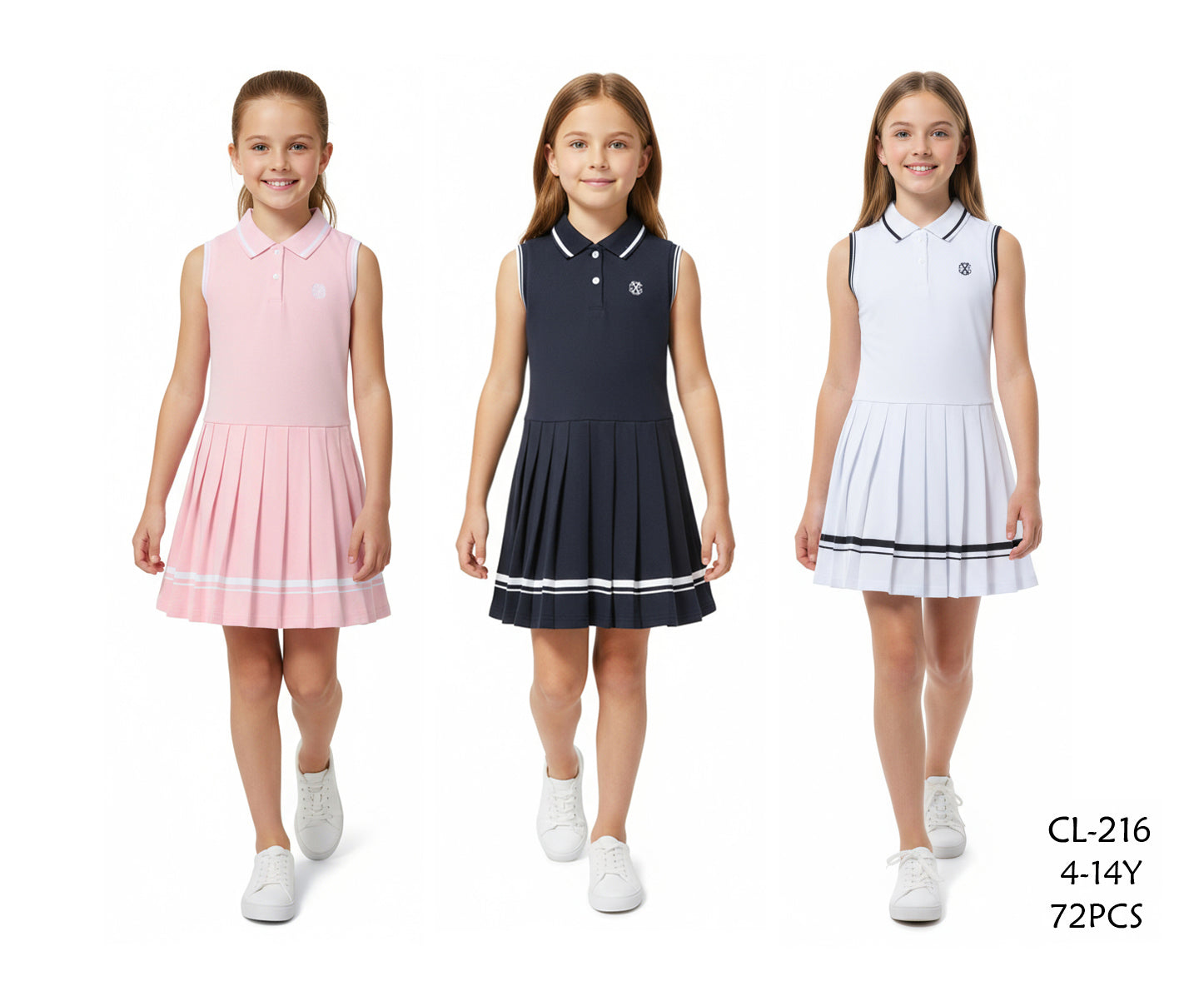 Robe polo CL216 4-14 ans 8€50ht prix unitaire