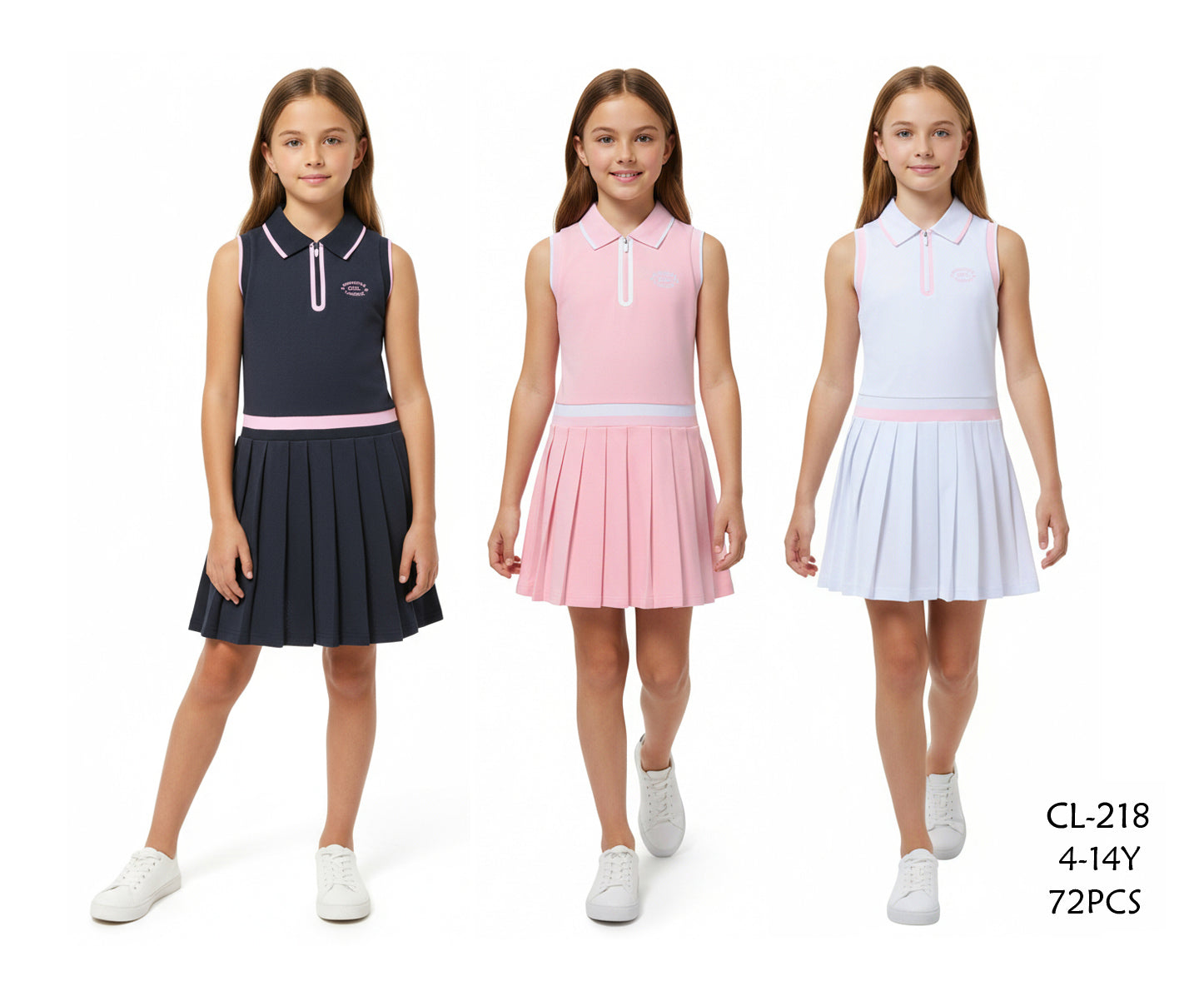 Robe polo  CL218 4-14 ans 8€50ht prix unitaire