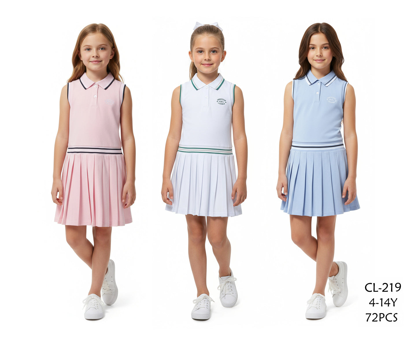 Robe polo  CL219 4-14 ans 8€50ht prix unitaire
