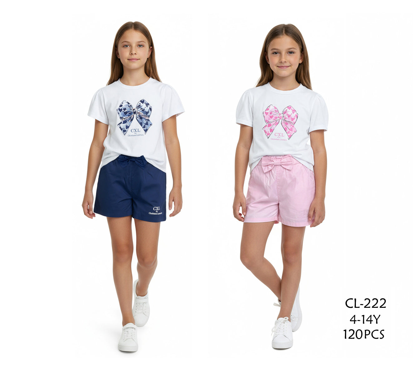 Ensemble fille  CL222 4-14 ans 7€50ht prix unitaire