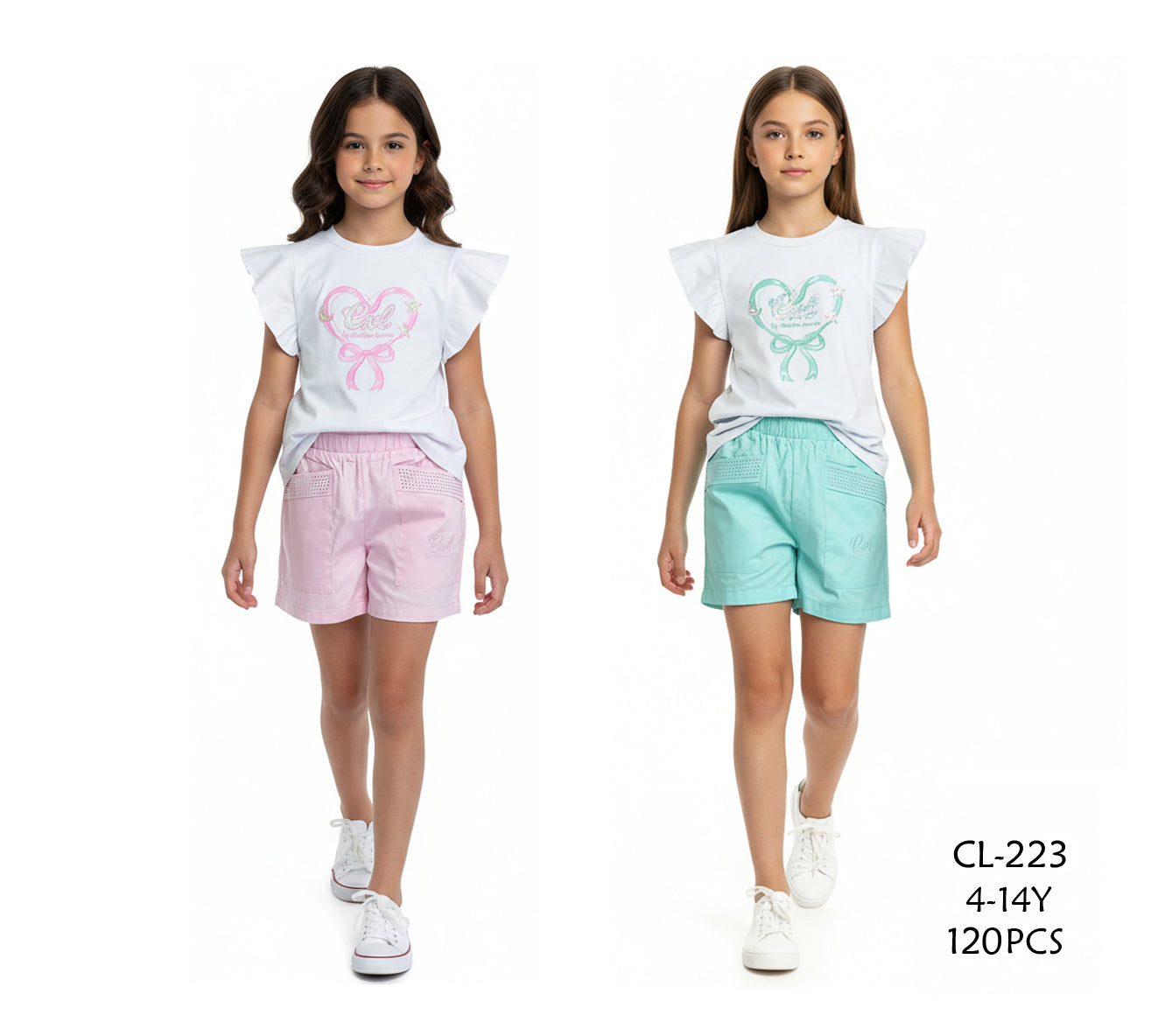 Ensemble fille  CL223 4-14 ans 7€50ht prix unitaire