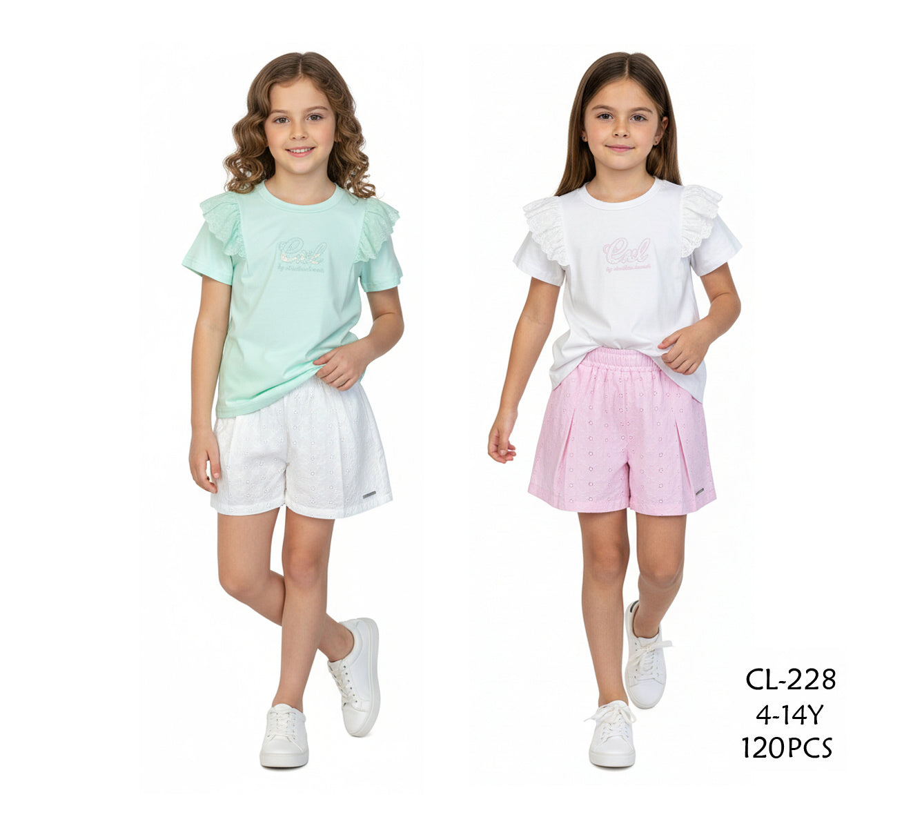 Ensemble fille  CL228 4-14 ans 7€50ht prix unitaire