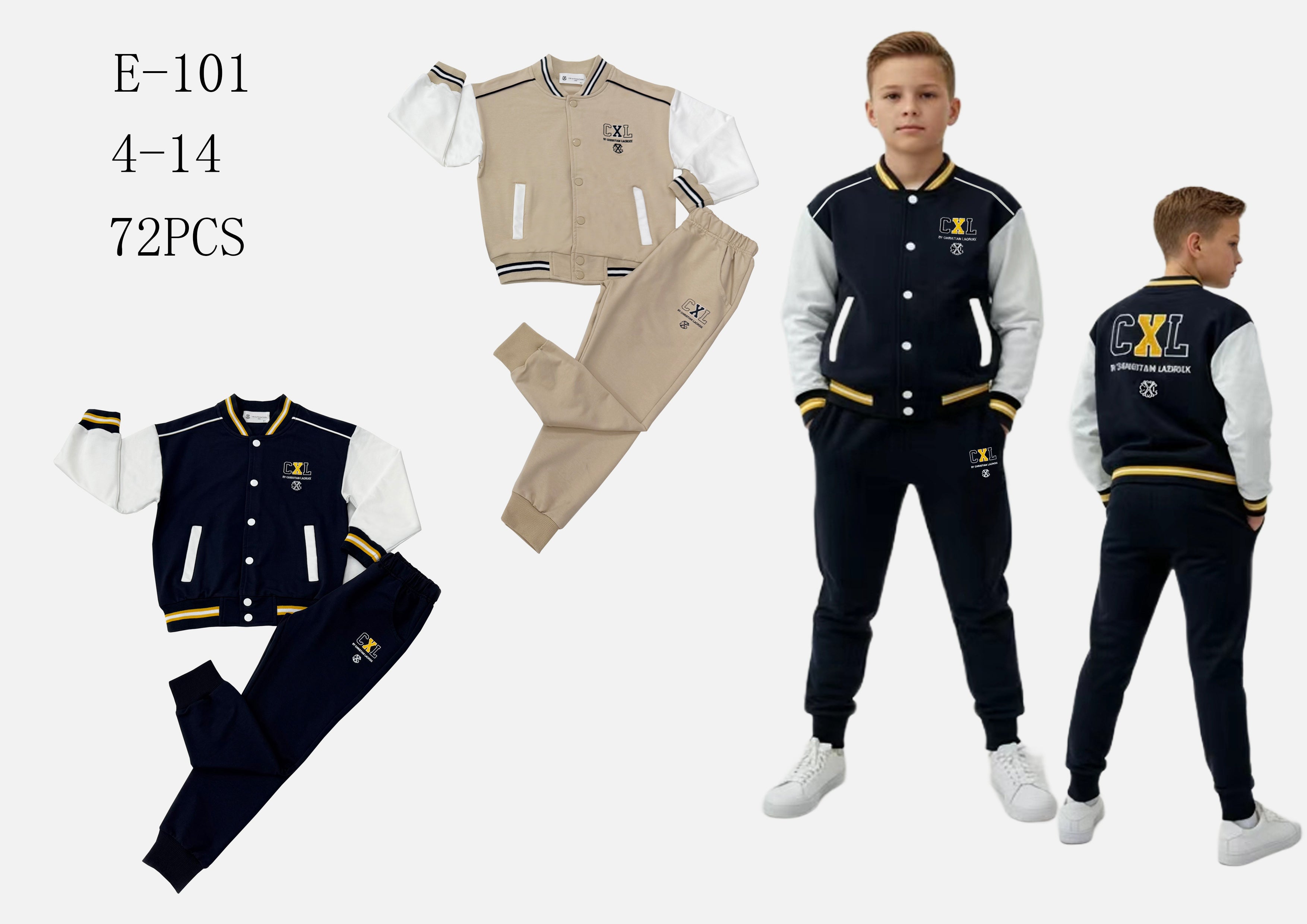 Ensemble garçon E101 4-14ans  10€ ht prix unitaire