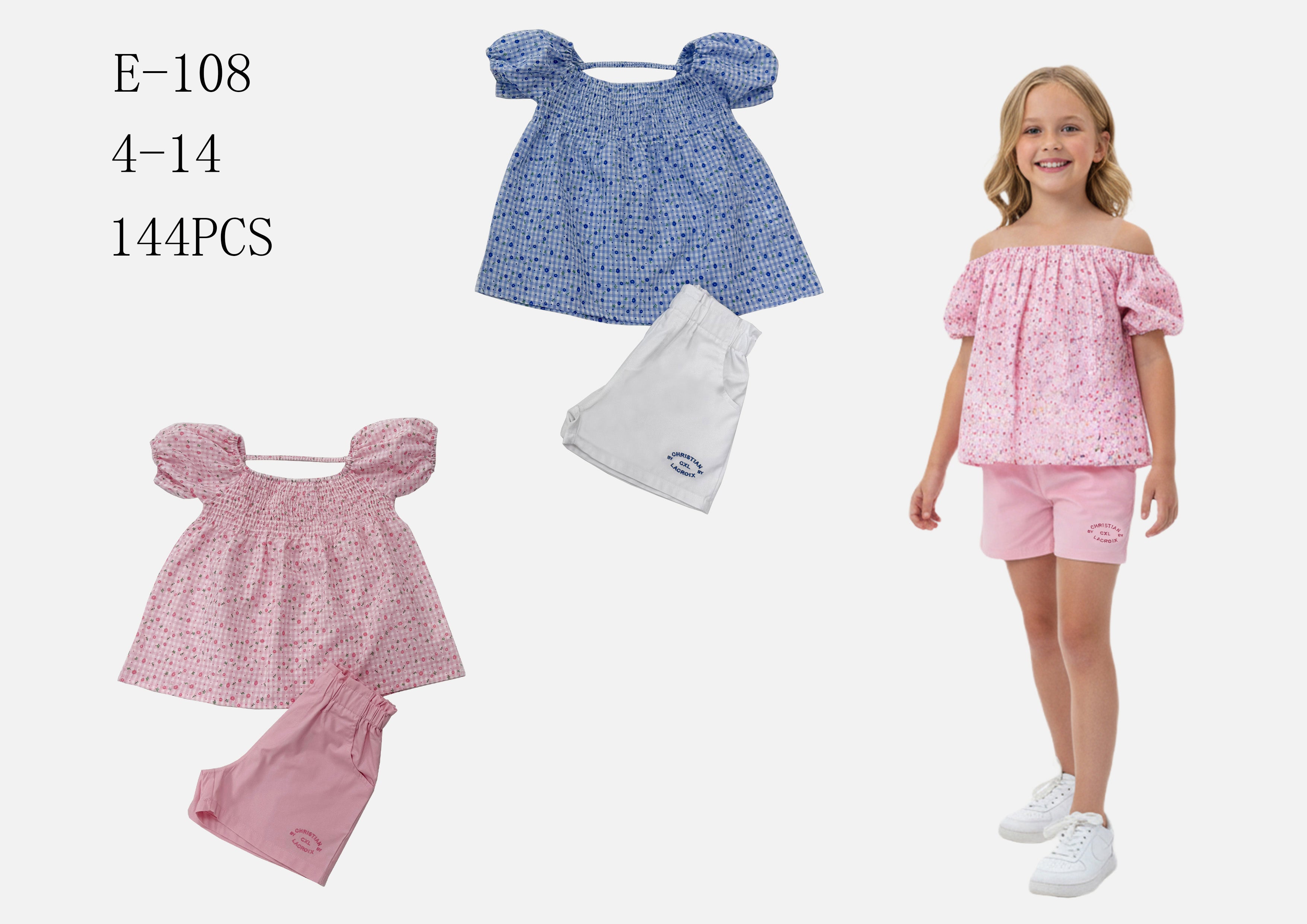 Ensemble fille  E108 4-14 ans 8€00ht prix unitaire