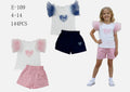 Ensemble fille  E109  4-14 ans 8€00ht prix unitaire