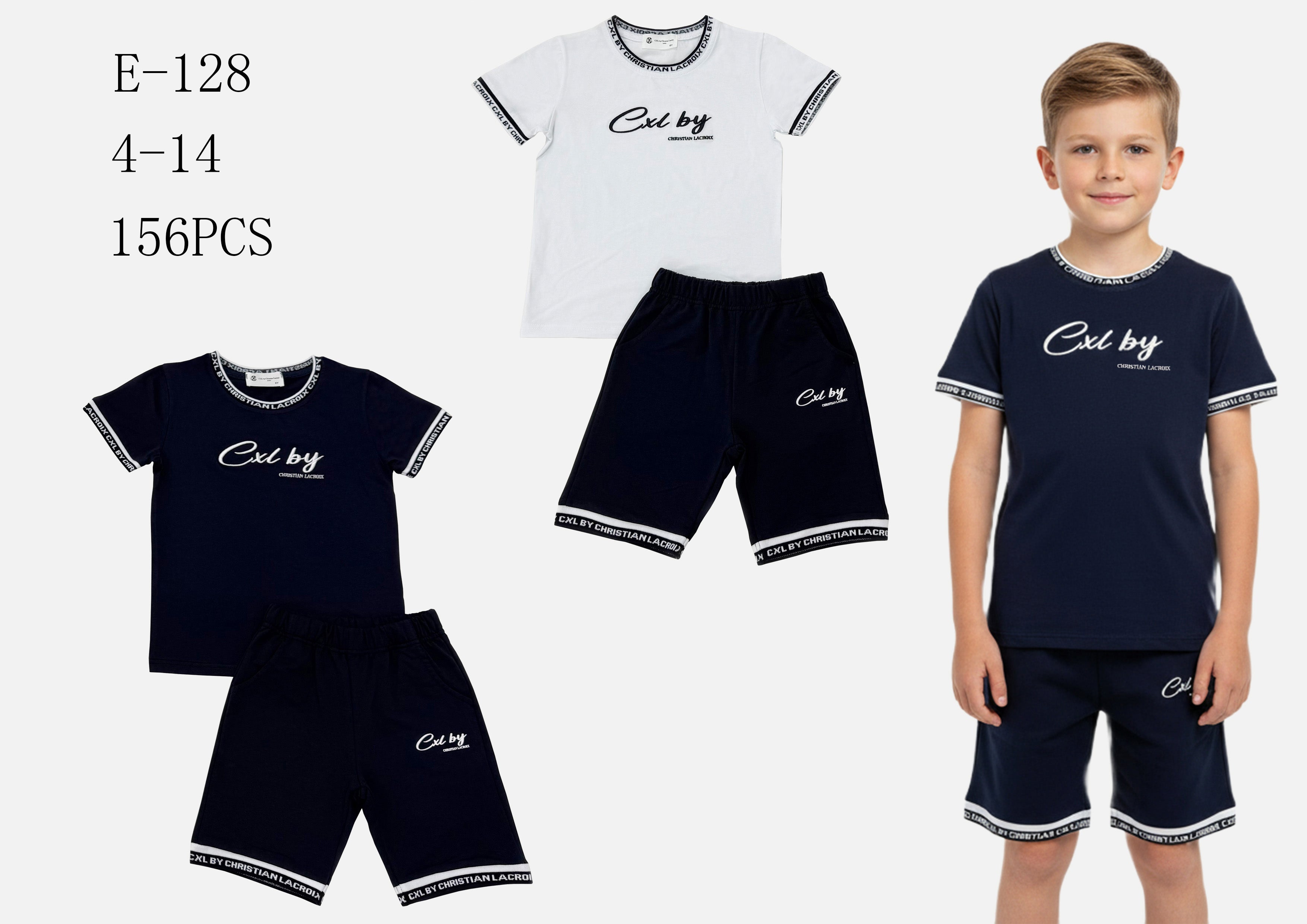 Ensemble Garçon  E128      4-14 ans 7€00ht prix unitaire
