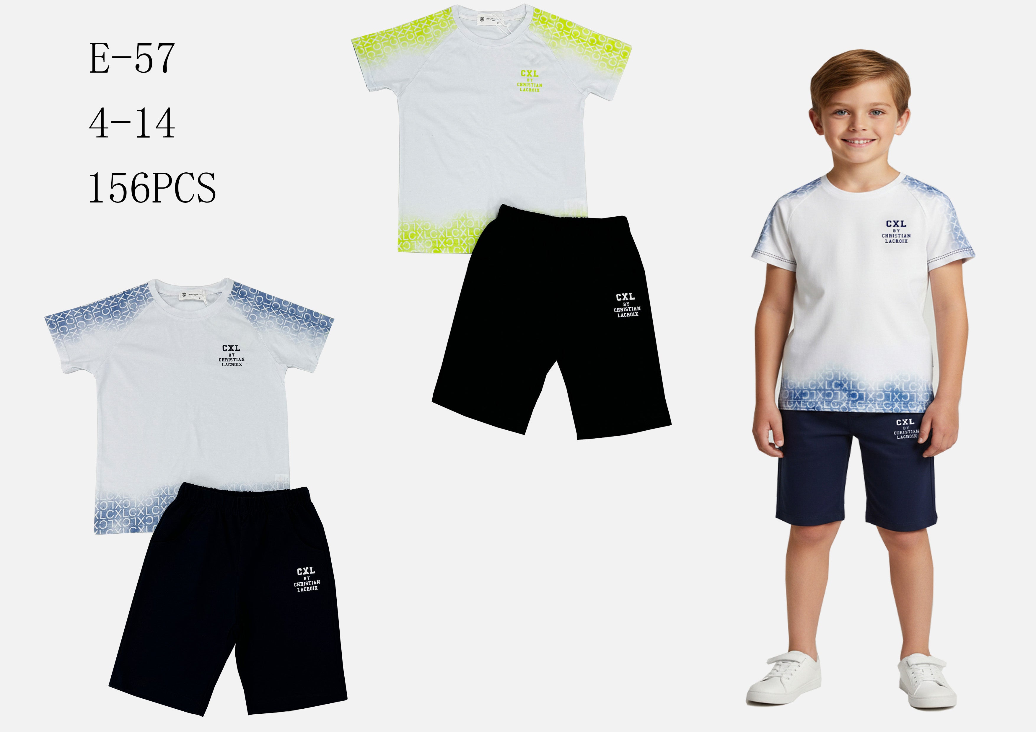 Ensemble garçon E57  4-14ans  7€ ht prix unitaire
