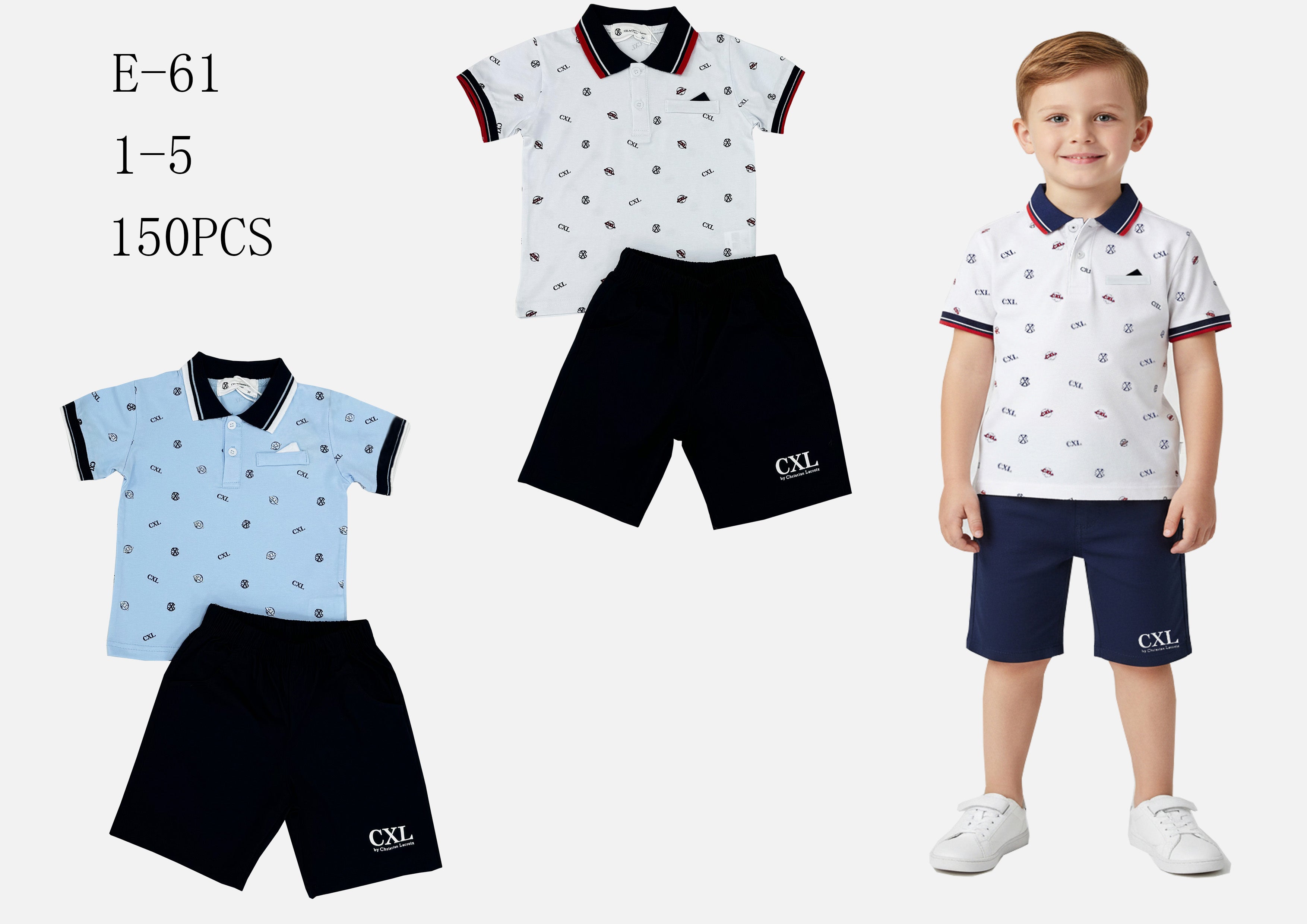 Ensemble Garçon  E61    1-5 ans 7€00ht prix unitaire
