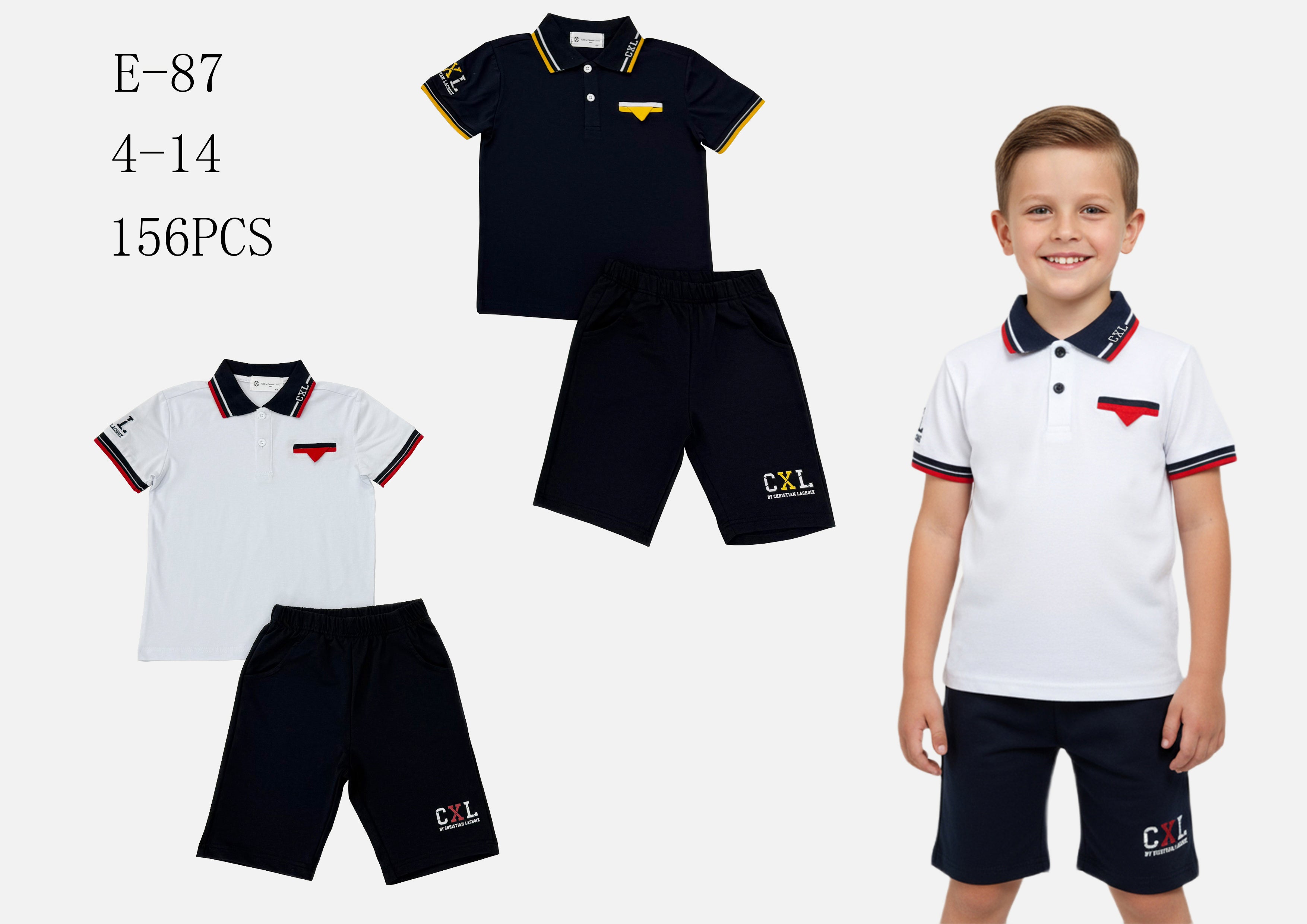 Ensemble garçon E87  4-14ans  8€ ht prix unitaire