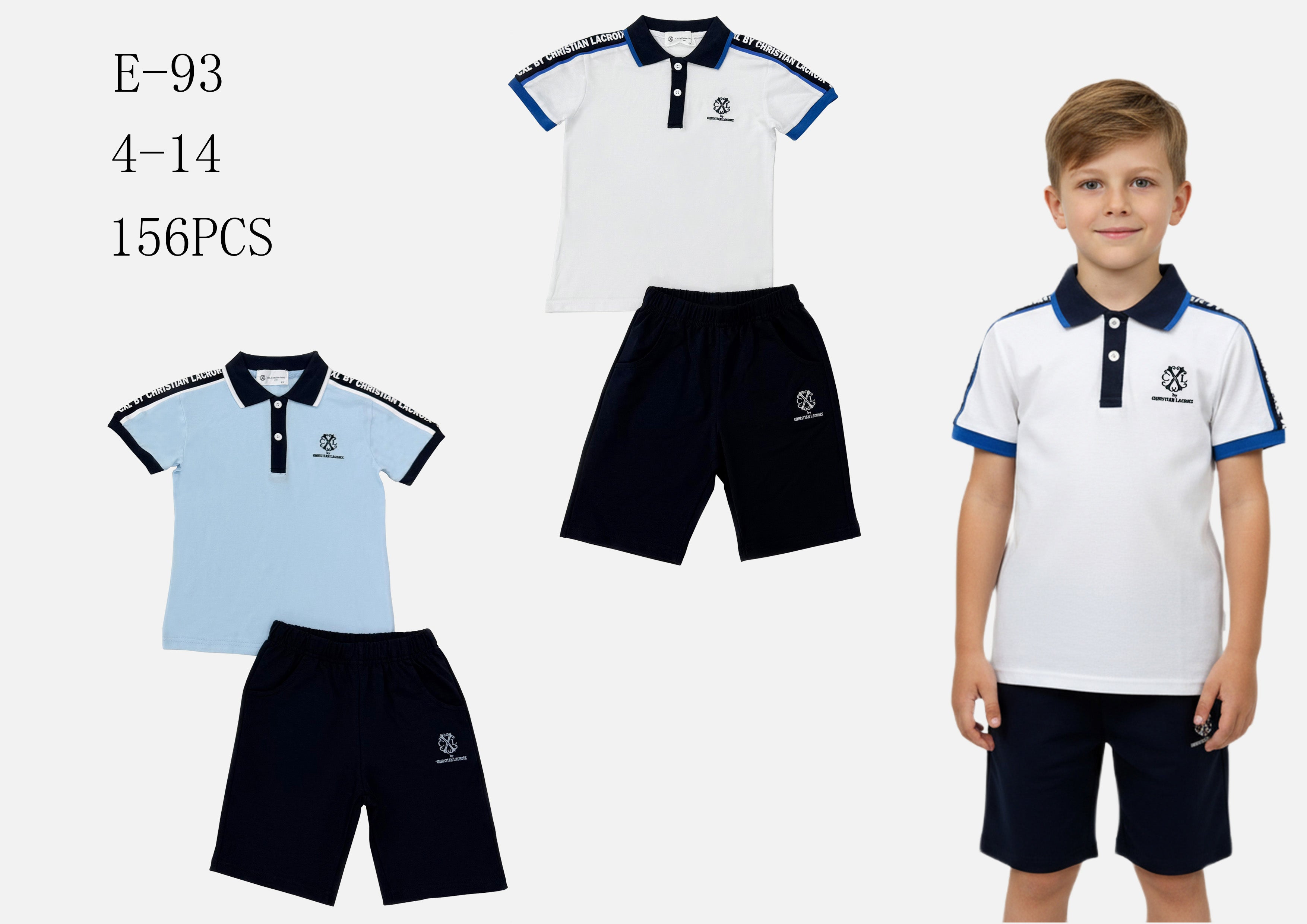 Ensemble garçon E93 4-14ans  8€ ht prix unitaire