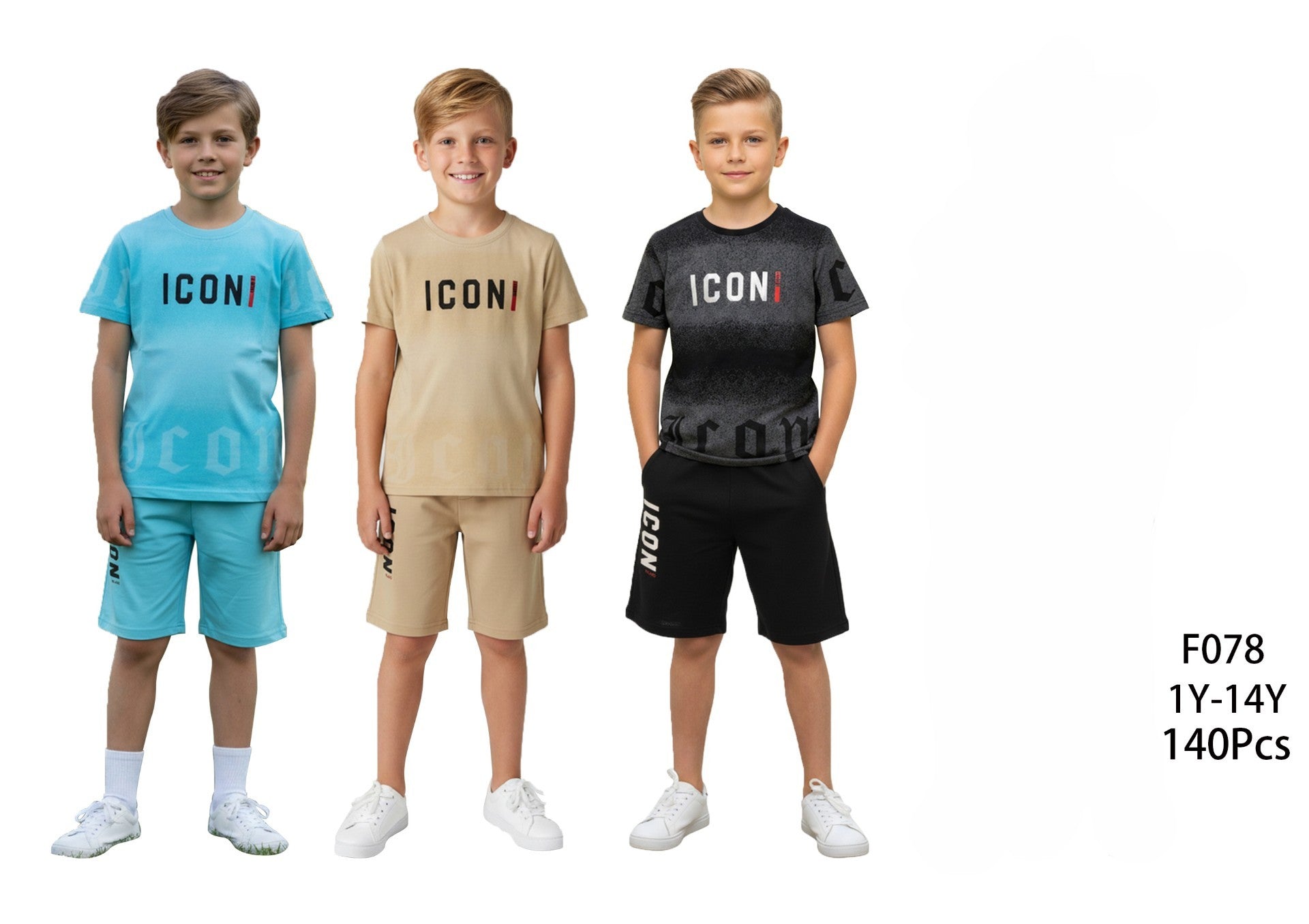 Ensemble garçon f078   4-14ans  6€50 ht prix unitaire