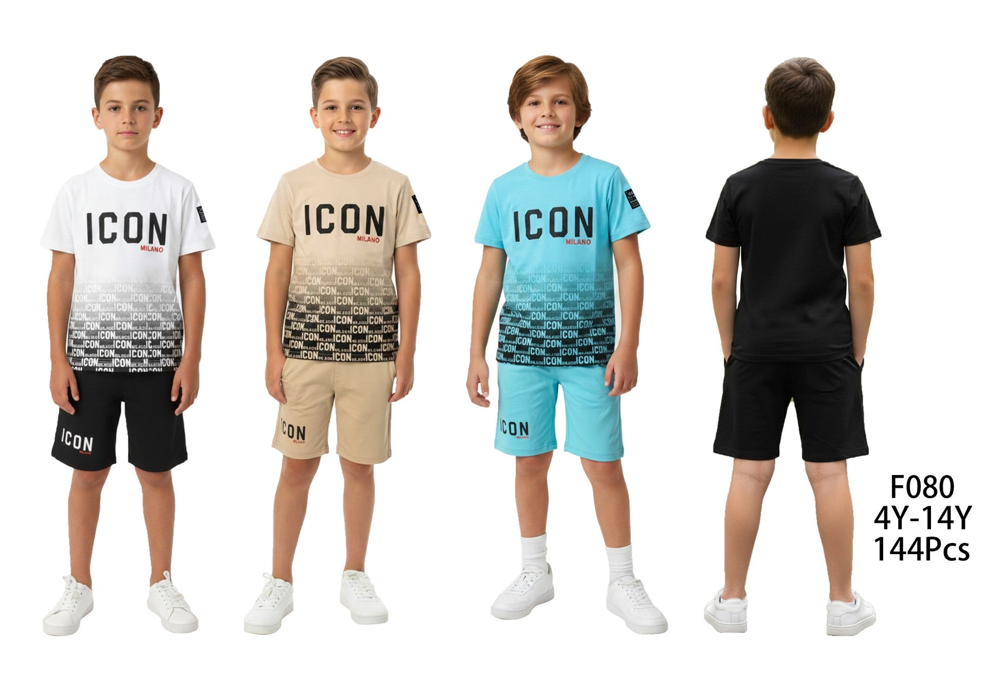 Ensemble garçon f080   4-14ans  6€50 ht prix unitaire