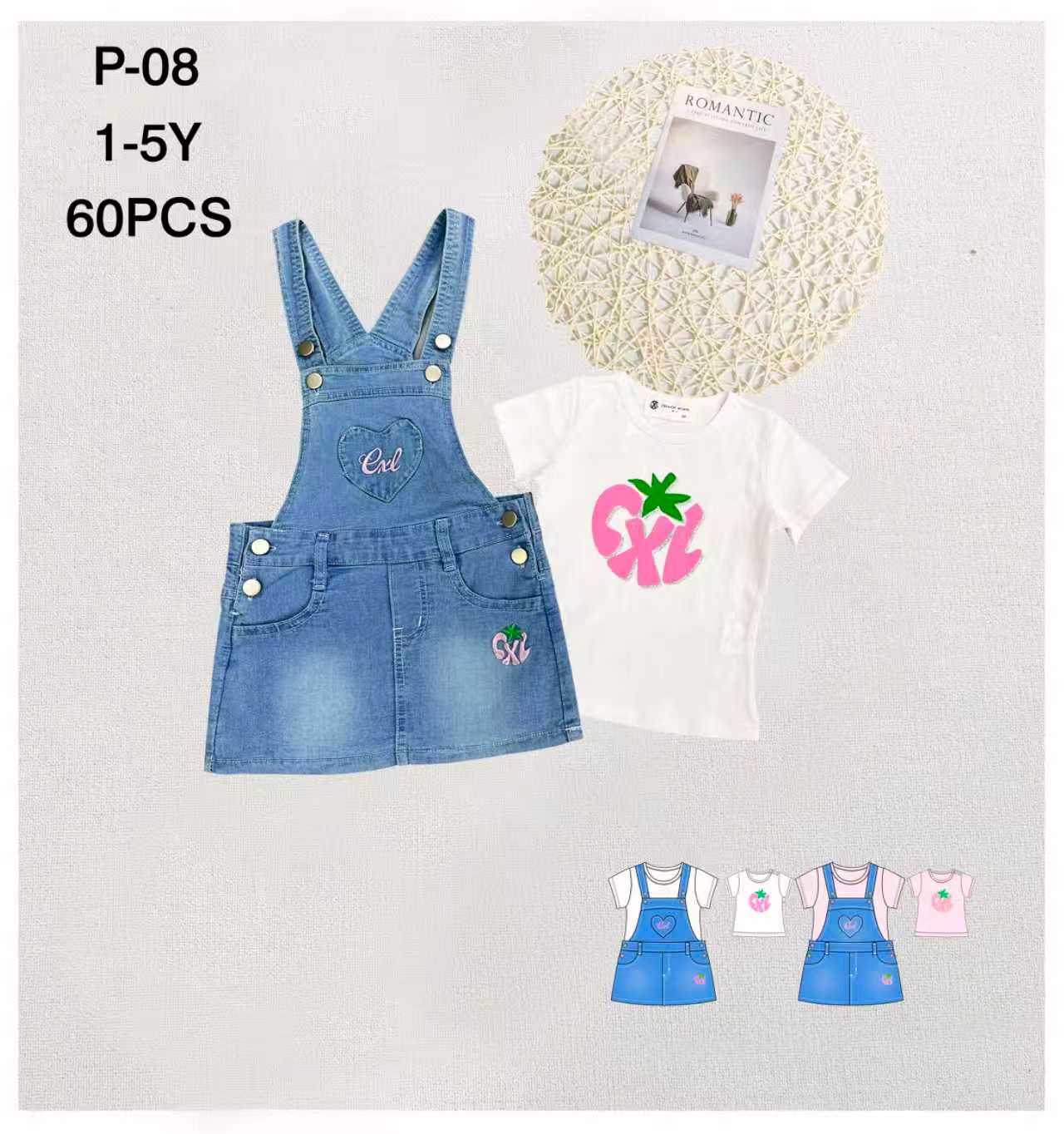 Ensemble fille  p08  1-5 ans 9.5€ht prix unitaire