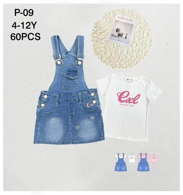 Ensemble fille  p09  4-14 ans 10€00ht prix unitaire